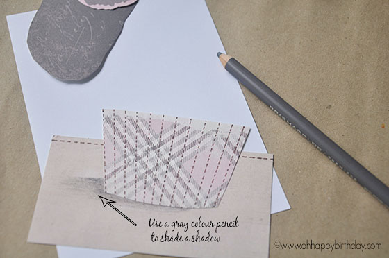 shading shadows under cupcake birthday card