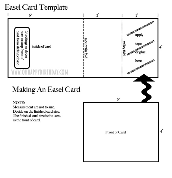 Easel Card Template