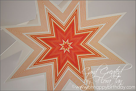 8-Points Star Card completed and standing