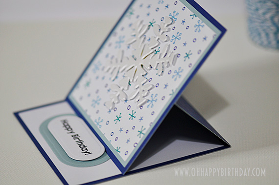 Side View of winter Birthday Card