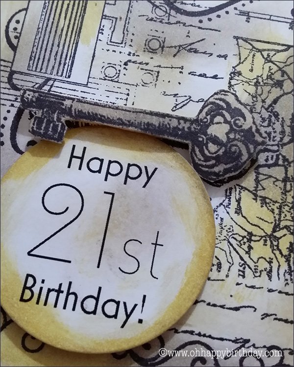 happy 21st birthday/Finished Birthday Card