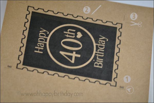 printable 40th birthday card