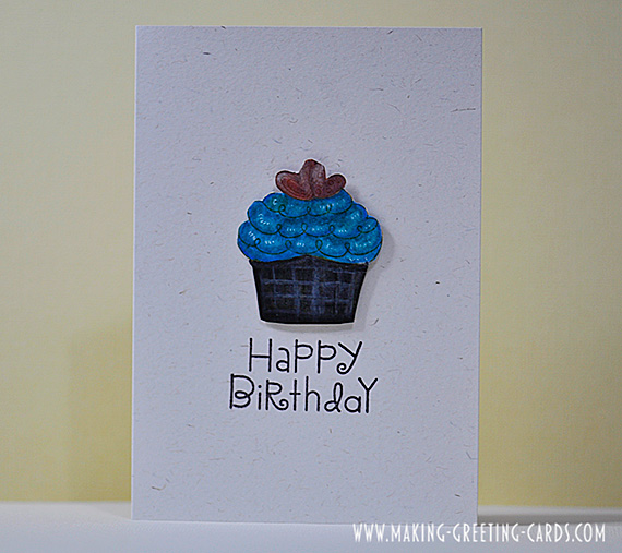 Standing Cupcake Birthday  Card