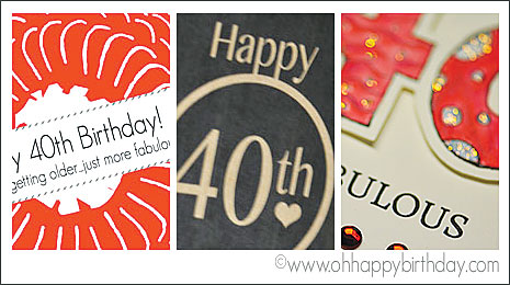 40th birthday cards for him and her - free printable greeting cards created for you to download and print on your computer.